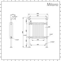 Milano Elizabeth - Traditional Oil Rubbed Bronze Electric Heated Towel Rail Radiator - 930mm x 620mm