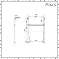Milano Derwent - Traditional Oil Rubbed Bronze Minimalist Heated Towel Rail Radiator - 966mm x 673mm