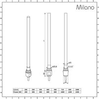 Milano Neva - Modern Anthracite Dual Fuel Electric Heated Towel Rail Radiator - 803mm x 500mm