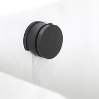 Milano Nero - Modern Overflow Bath Filler Tap and Pop Up Click Clack Waste - Black