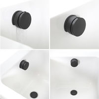 Milano Nero - Modern Overflow Bath Filler Tap and Pop Up Click Clack Waste - Black