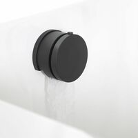 Milano Nero - Modern 2 Outlet Twin Diverter Thermostatic Mixer Shower Valve with Hand Shower Handset and Overflow Bath Filler Tap- Black