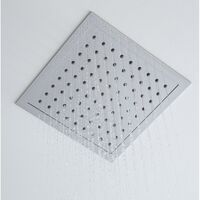Milano Arvo - Chrome Modern 280mm Square Ceiling Mounted Recessed Shower Head