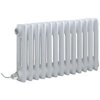 Milano Windsor - Traditional Cast Iron Style White Horizontal Double Column Electric Radiator - 300mm x 605mm