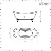 Milano Richmond - White Traditional Double Ended Freestanding Slipper Bath&#44; Ceramic Close Coupled Toilet WC&#44; Bidet and Full Pedestal Bathroom Basin Sink with Three Tap Holes