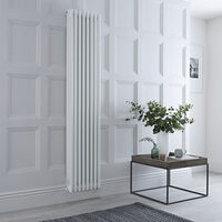Milano Windsor - Traditional Cast Iron Style White Vertical Triple Column Electric Radiator with Chrome Cable Cover - 1800mm x 380mm