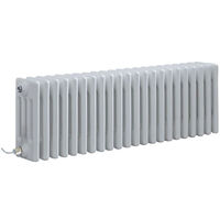 Milano Windsor - Traditional Cast Iron Style White Horizontal Four Column Electric Radiator - 300mm x 1010mm