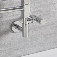 Milano - Modern Electric Dual Fuel Heated Towel Rail Radiator Element Cable Cover - Chrome