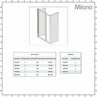 Milano Portland - 1000mm Bifold Reversible Folding Shower Enclosure Door - Chrome