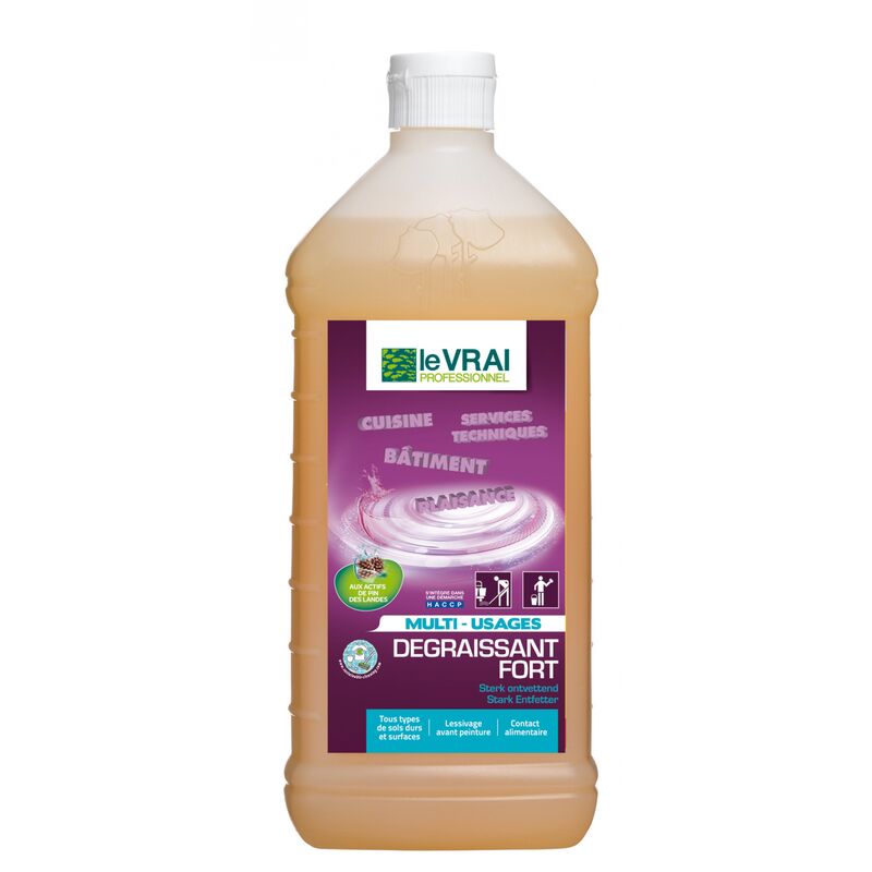 Degraissant surpuissant sols et surfaces / 1 litre - LE VRAI PROFESSIONNEL - Détergents sol