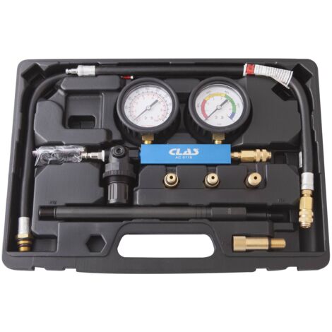 Clas – Testeur d'étanchéité cylindres – Vérification rapide pression moteur – Adaptateurs 10-18mm pour bougies – Évaluation herméticité moteur