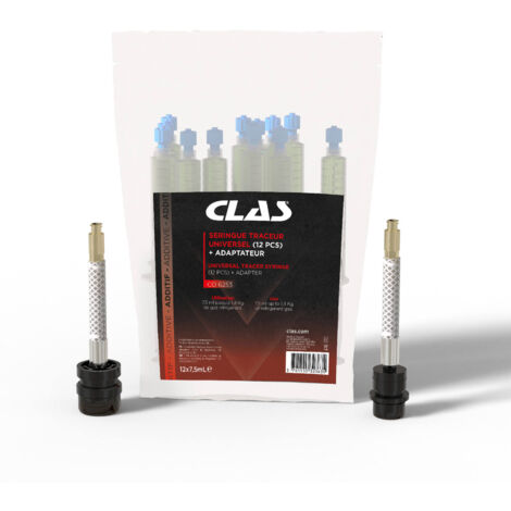 Seringue traceur universel 7,5ml (12 pcs) + adaptateurs - CO 6253 - CLAS Equipements (1/2)