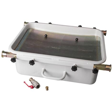Clas – Récupérateur de fosse 65L – Grille brise-lames et anti-refoulement – Vanne de vidange sous le bac – Largeur réglable 750-1200mm