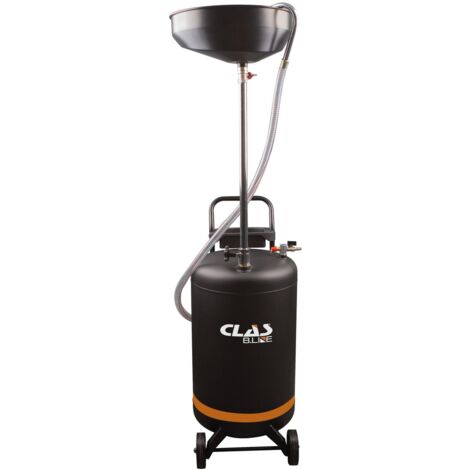 Clas – Récupérateur d'huile 70l – Pression de vidange 1 à 2bar – 4 roues directionnelles – Poignée et plateau de rangement – Ø vasque 420mm