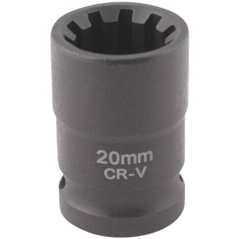 Douille 10 pans 20mm 1/2" CrV pour étrier de frein - OM 0189 - CLAS Equipements (1/2)