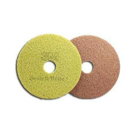 3M – Disque diamant 430mm pour nettoyage et lustrage sols – Fibres polyester et grains diamant – Brillance moyenne sans produits chimiques (1/2)