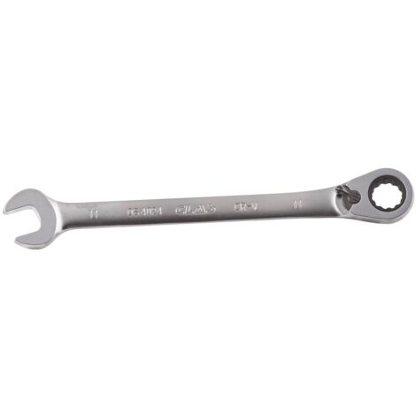 Clé mixte 11mm à cliquet réversible 15° CrV - OS 4024 - CLAS Equipements (1/2)