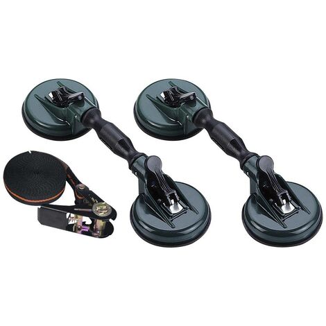 Paire de ventouses ø120mm 120Kg + sangle à cliquet 5M - OC 0600 - CLAS Equipements