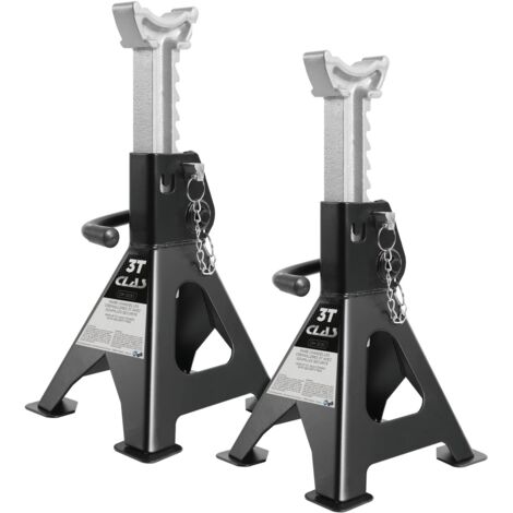 Clas – Paire chandelles crémaillères 3T avec goupilles sécurité – Charge maximale 3T – Levée mini 276mm – Pour chantiers humides