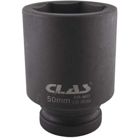 Douille choc 6 pans longue 50mm 1" DIN ISO 3129 Cr-Mo - OS 3539 - CLAS Equipements (1/2)