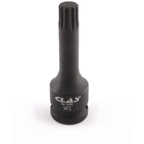 Douille embout choc XZN M12 L.78mm 1/2" Cr-Mo - SA 0466 - CLAS Equipements