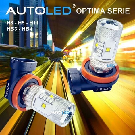 LED H9 4 LEDS COB BLANC - AUTOLED