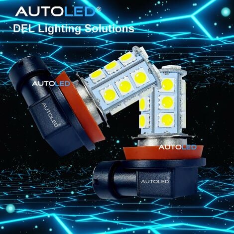Ampoules LED H11 4 LEDS COB BLANC - AUTOLED ®