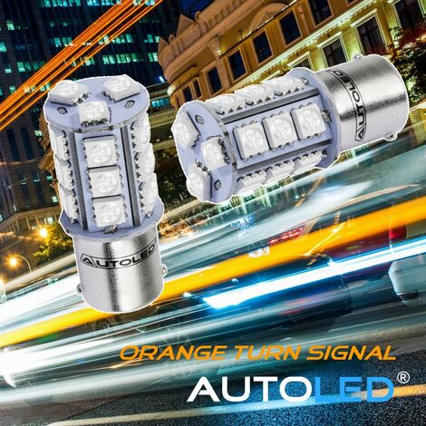2x Ampoules PY21W - 24 LED JAUNE / ORANGE - X-LED Series - Spécial
