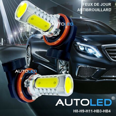 LED HB3 4 LEDS COB BLANC AUTOLED®