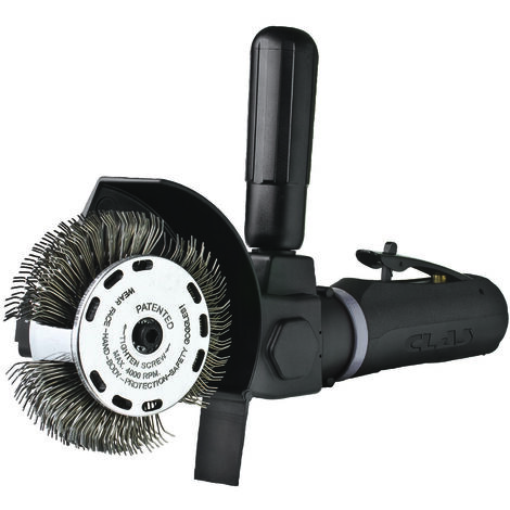 Clas – Brosseuse multi-service pneumatique légère – Vitesse 3.500tr/min – Longueur 280mm – Pression 6.2bar – Raccord 1/4"