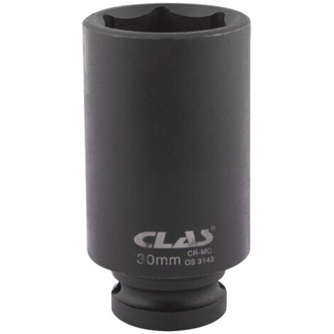 Douille choc 6 pans longue 27mm 1/2" Cr-Mo - OS 3142 - CLAS Equipements (1/2)