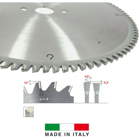 Lame de Scie Circulaire HM D. 300 x Al. 30 x ép. 3,2/2,4 mm x Z96 TP Neg pour Alu/Bois - ALGOR - FIRST ITALIA