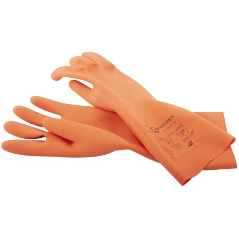 Gants Isolants En Latex Classe 1 T8 - Protection Jusqu'à 7500 V - Conforme IEC 60903 - Taille 10 - 8
