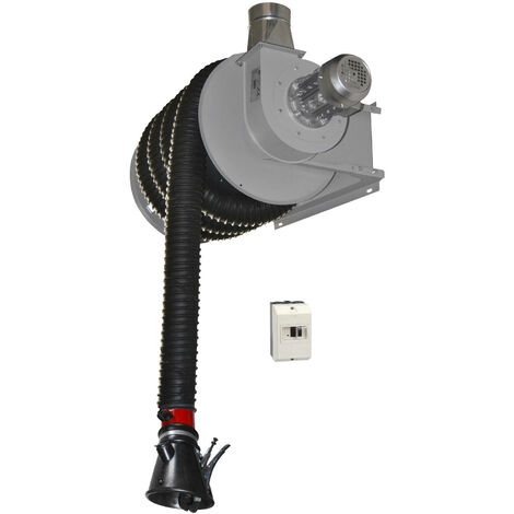 Enrouleur aspiration gaz d'échappement moto 10M ø75mm 400V - AG 0002 - CLAS Equipements