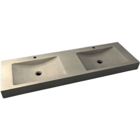 Double Vasque Pierre Naturelle 40/45cm - Lavabo à Poser Salle