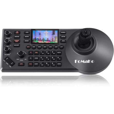 Contrôleur PTZ Caméra Réseau – POE, Joystick 4D, Clavier, LCD, Aluminium, Occasion