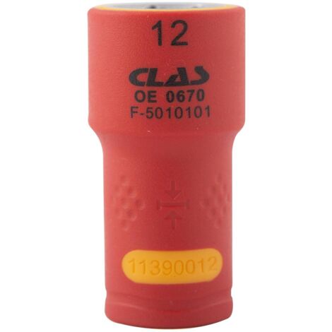 Douille isolee 1/4" 12mm- OE 0670 - CLAS Equipements (1/2)