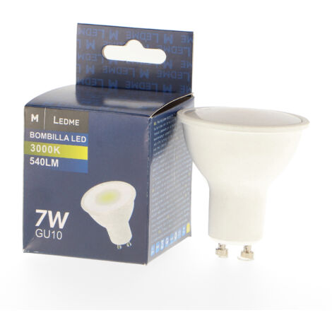 Ampoule LED GU10 Smd Plus 7W Dimmable 180º 6000K - Ledme - LM7077 (1/2)