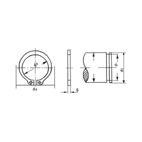 Circlips Ext&eacute;rieur De 42 Inox A2 DIN 471