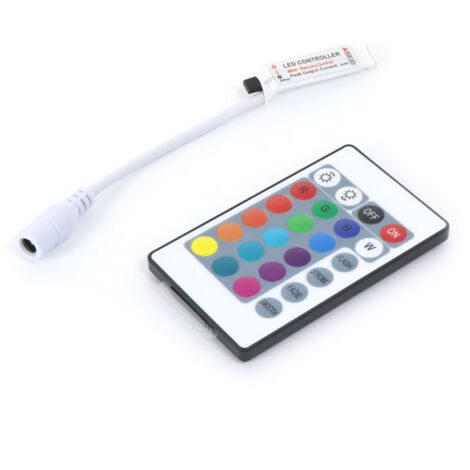 Mini contrôleur pour bandes LED RGB avec télécommande IR - Ledme - LM2184 (1/3)