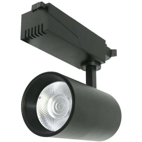 Spot LED sur Rail ProFast Noir 30W Monophasé 3000K - Ledme - GA3186