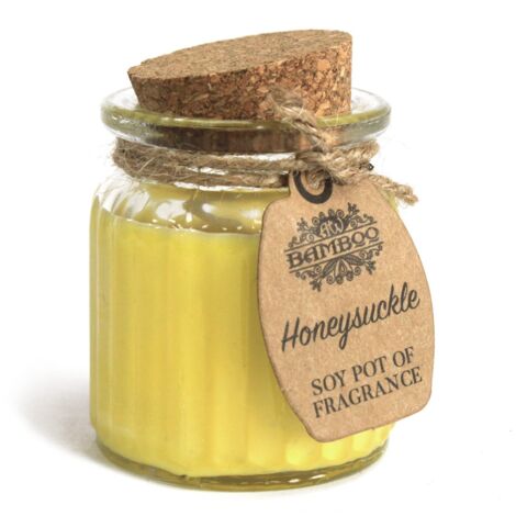 Bougie parfumée en pot de soja et chèvrefeuille- Vendu par 1 (1/4)