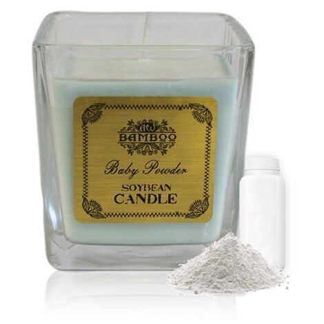 Bougie en pot de soja - Poudre pour bébé- Vendu par 1 (1/4)
