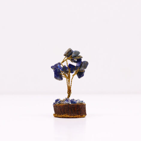 Mini arbres de pierres précieuses sur socle en bois - Sodalite (15 pierres)- Vendu par 1 (1/4)