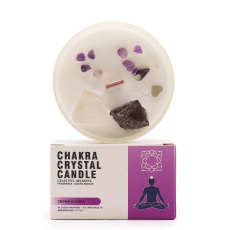 Bougies en cristal de chakra - Chakra de la Couronne- Vendu par 1 (1/4)