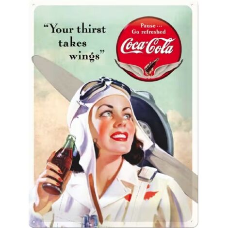 Plaque Murale émaillée Vintage Coca-Cola - 30x40cm, Métal, Design Rétro #5