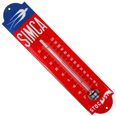 Thermomètre émaillé bombé hauteur 30cm : MUSEAU DE BOEUF