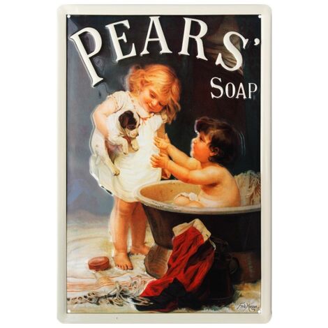 Plaque Métal Publicitaire Vintage 20x30cm – Savon Le Chat – Bombée Et Relief