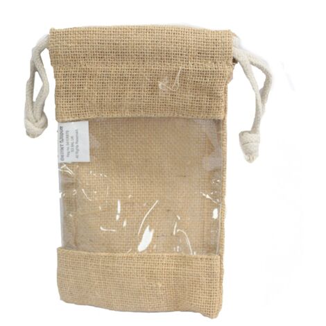 Med - Sac à fenêtre en jute 20x12cm- Vendu par 1 (1/4)