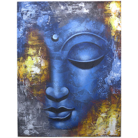 Peinture de Bouddha - Visage bleu abstrait- Vendu par 1 (1/4)